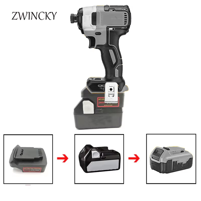 Power Tools Hitachi - อะแดปเตอร์แปลงไฟ ZWINCKY ใช้สำหรับแบตเตอรี่ลิเธียมไอออน 18V ของ Hitachi/Hikoki
