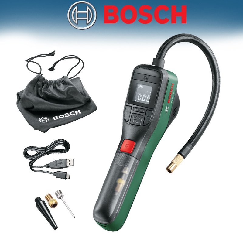 Air Compressor Mini - BOSCH Easy Pump ปั๊มลมไร้สายสำหรับอัดอากาศ อุปกรณ์เติมลมยางจักรยานสำหรับตั้งแคมป์กลางแจ้ง เครื่องอัดอากาศขนาดเล็ก