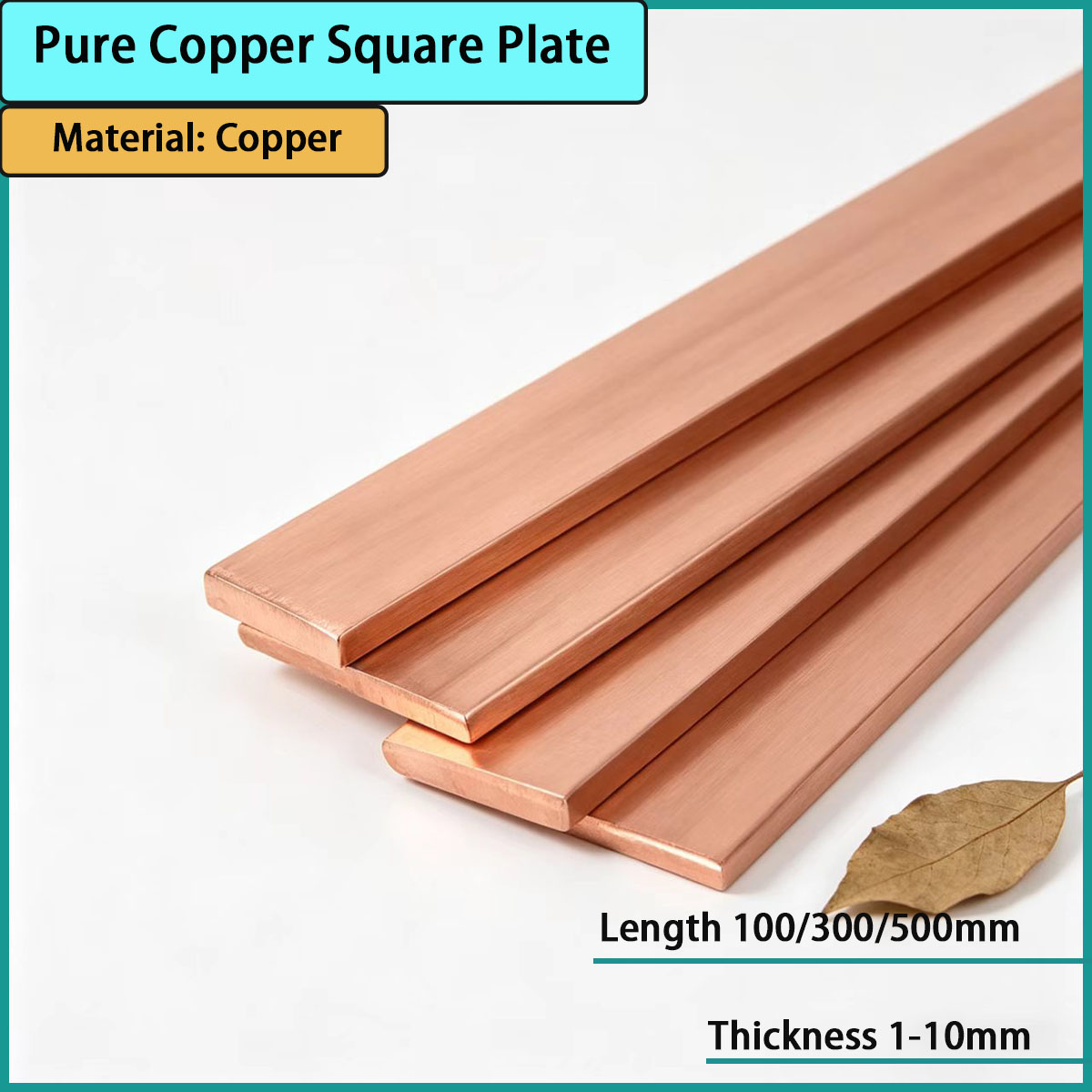 Power Tools Manufacturers - แผ่นทองแดงบริสุทธิ์รูปสี่เหลี่ยมหนา 1-10 มม. ใช้สำหรับบัสบาร์นำไฟฟ้า, สายดิน, แผ่นกระจายความร้อน,