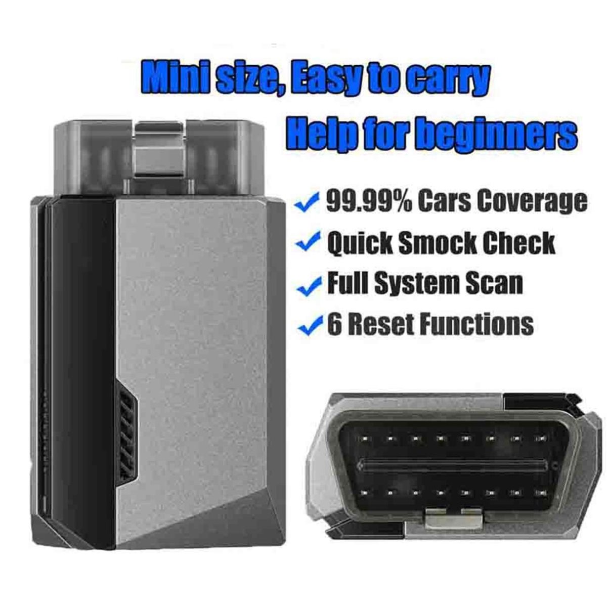 Health Power Tools - (A99Z) เครื่องสแกนบลูทูธ OBD2 สำหรับรถยนต์ เครื่องมือวินิจฉัยระบบทั้งหมด รองรับ