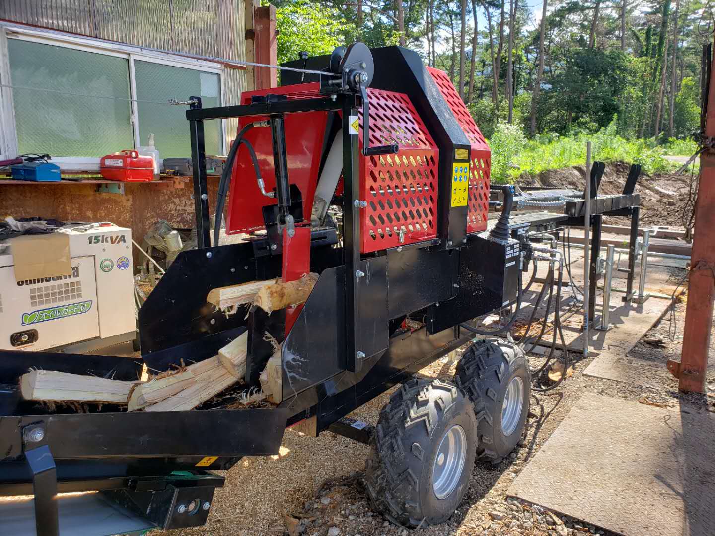 Power Tools Garden - เครื่องจักรแปรรูปฟืนประสิทธิภาพสูง YG รุ่นใหม่ - เครื่องแยกท่อนไม้กำลังสูงสำหรับสถานที่อุตสาหกรรม