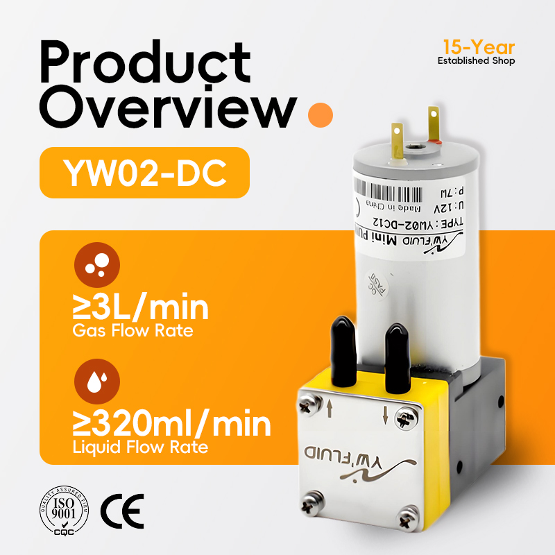 YW02 A-DC ปั๊มไดอะแฟรมแรงดันต่ - Air Compressor Mini บทวิจารณ์และราคา