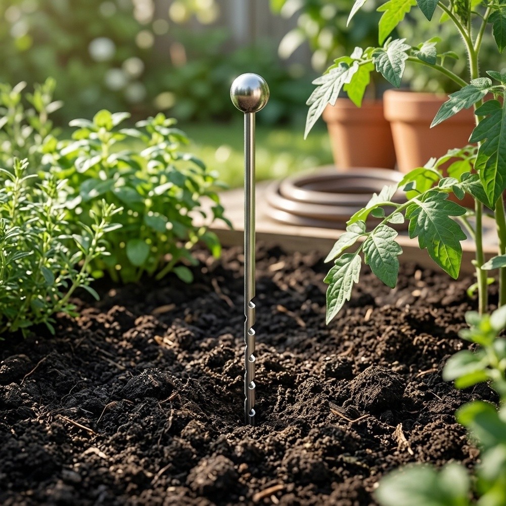 โพรบวัดความชื้นในดินสแตนเลสขนา - Power Tools Garden บทวิจารณ์และราคา