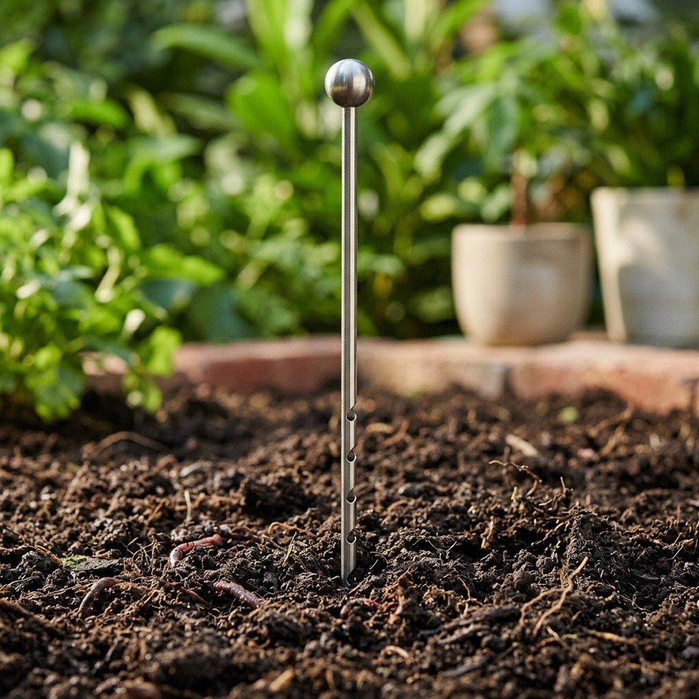 โพรบวัดความชื้นในดินสแตนเลสขนา - Power Tools Garden บทวิจารณ์และราคา