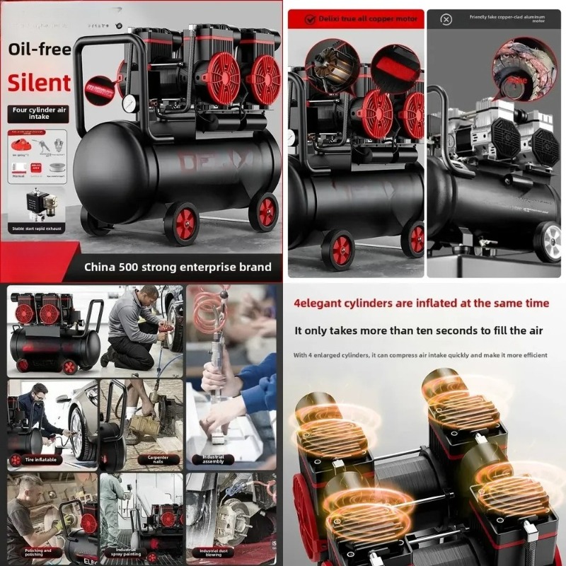 เครื่องอัดอากาศแบบพกพา 220V ไร - Air Compressor Mini บทวิจารณ์และราคา