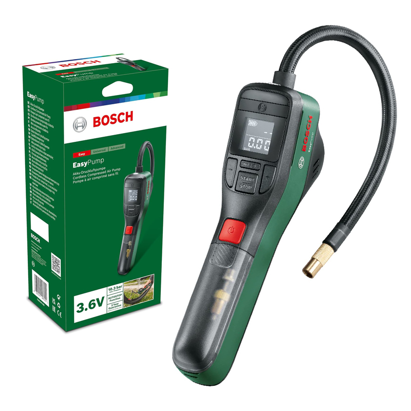 BOSCH Easy Pump ปั๊มลมไร้สายสำ - Air Compressor Mini บทวิจารณ์และราคา