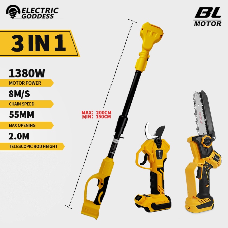 เลื่อยโซ่ไฟฟ้าไร้แปรงถ่าน 6 นิ - Power Tools Garden บทวิจารณ์และราคา
